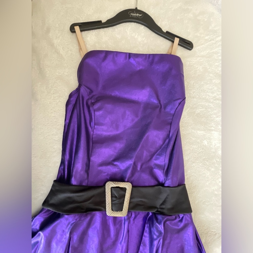 purple/black one piece solo costume